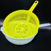 【 Zone 3-13 】 Thickened long-handled draining basket 10/ bundle 360/ piece Thickened long-handled draining basket Vegetable draining basket Handle portable kitchen draining basket 1 yuan 2 yuan wholesale details Picture
